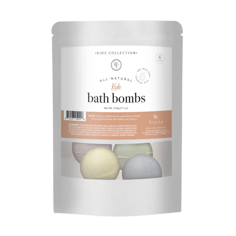 Fruity Kids Bath Bombs, Rowe Casa Organics