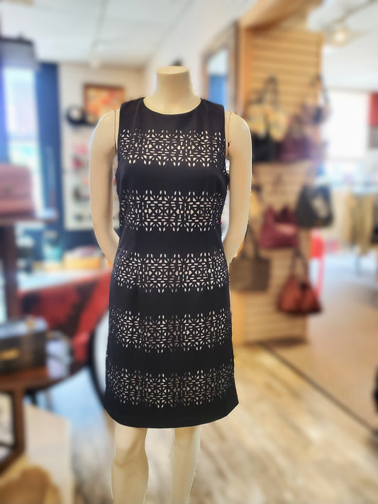 White House Black Market Laser Cut Sleeveless Sz 6