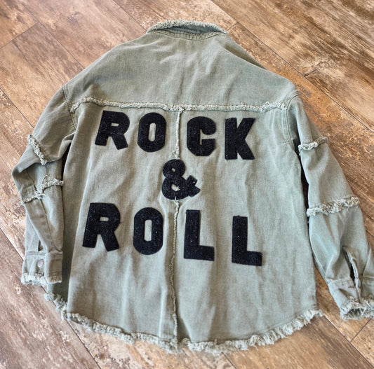 Blue Velvet Rock & Roll Denim Jacket Sz Large