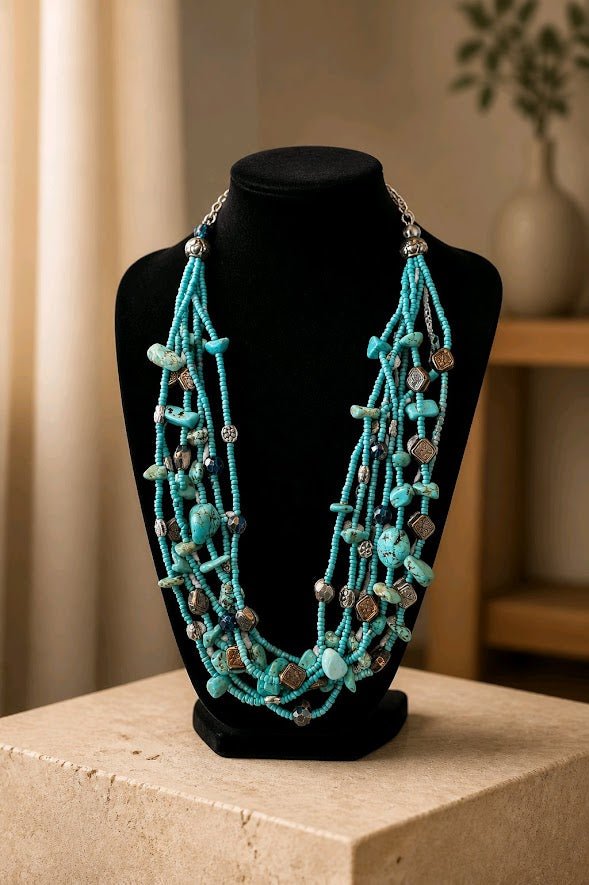 6 Strand Mix Style Necklace