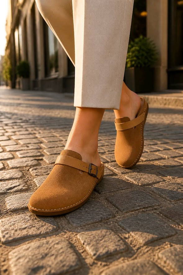 Birkenstock Lutry Suede Clogs Sz 8/38