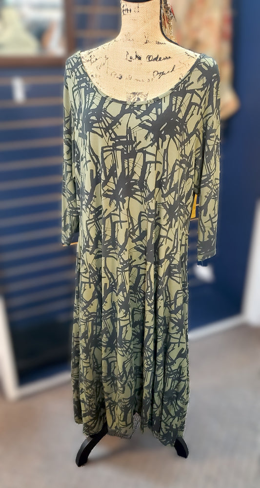 Truth + Style  Splatter Print Dress Sz 1XP