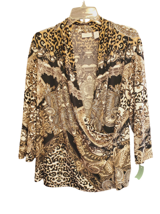 Chico's Faux Wrap Blouse Sz X-Large (Chico's 3)