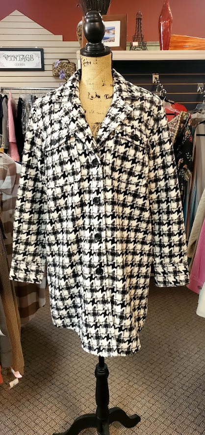 Tribal Jeans Houndstooth Coat Sz Medium