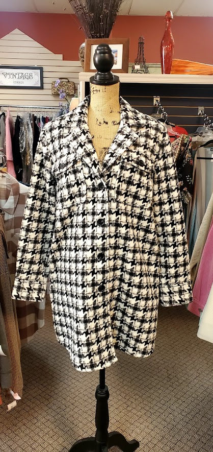 Tribal Jeans Houndstooth Coat Sz Medium