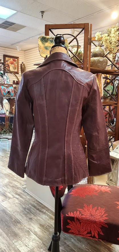 Vintage Guess Leather Blazer Sz Medium