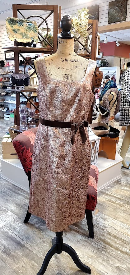 Patra Gold Lame 2pcs Dress Suit Sz 12