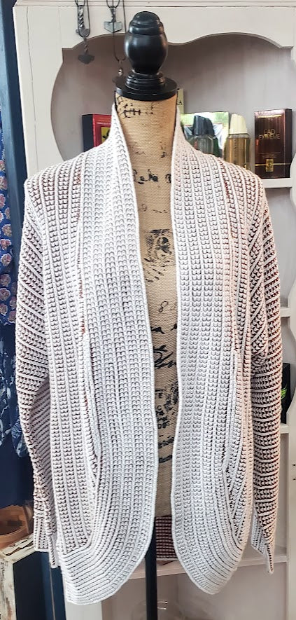 Pink Rose Knit Cardigan Sz Medium