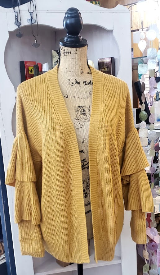 Mustard Seed Bell Sleeve Cardigan Sz Small