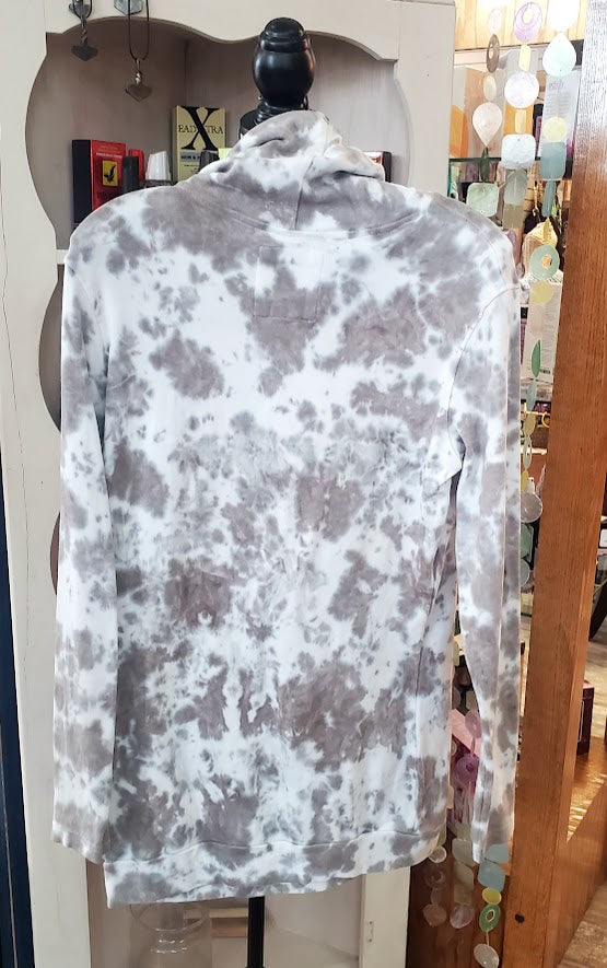 Lily & Lottie Tye-Dyed Kangaroo Pocket Pull-Over Hoodie Sz Medium