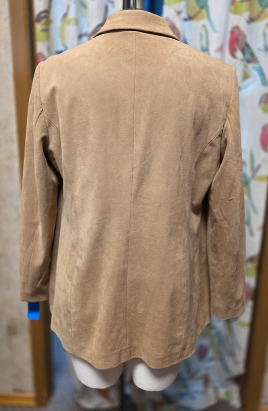 Chico's Faux Suede Blazer Sz 10/12