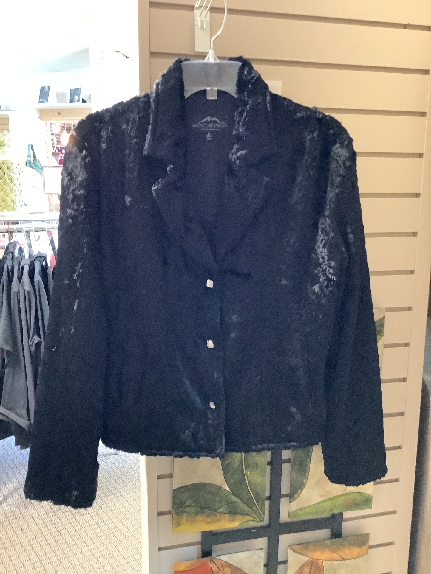 MontanaCo. Faux Fur Coat Sz Medium