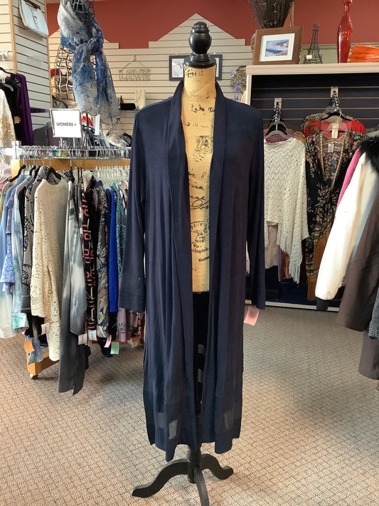 Chico's Travelers Mesh Trim Cardigan Jacket Sz 2