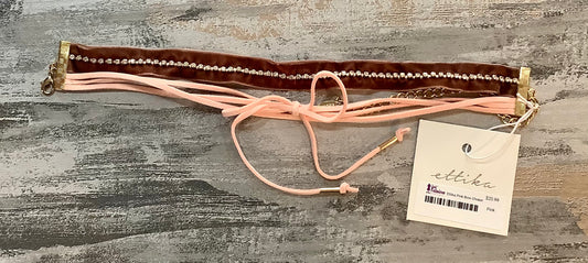 Ettika Rhinestone Ribbon and Lace Choker