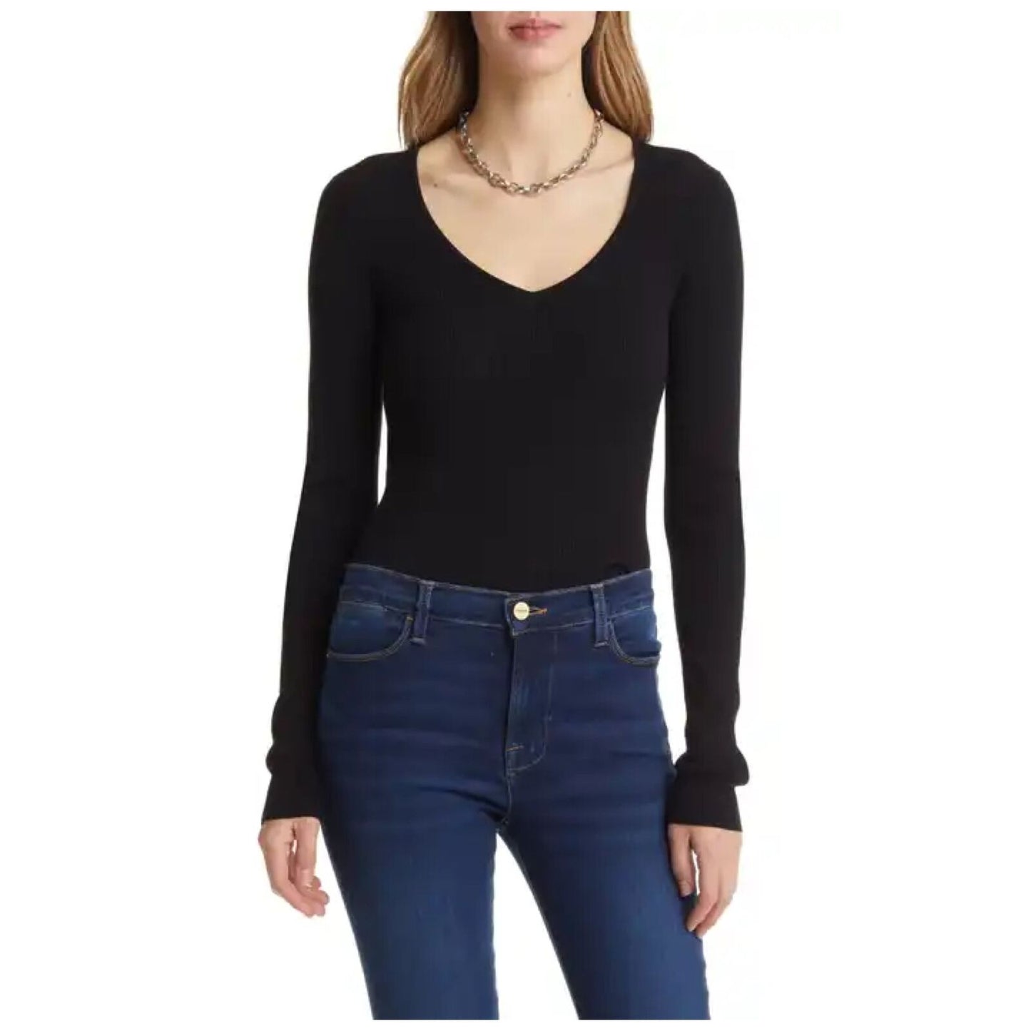 Halogen Long Sleeve V-Neck Shirt Sz Small