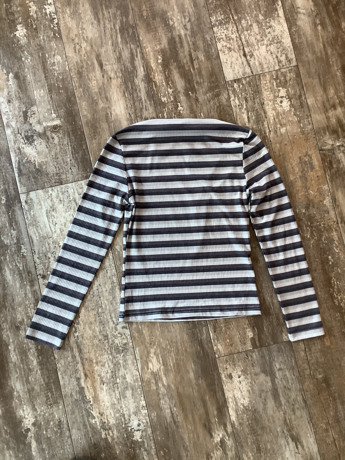 Cali Be Striped Long Sleeve Top Sz Large