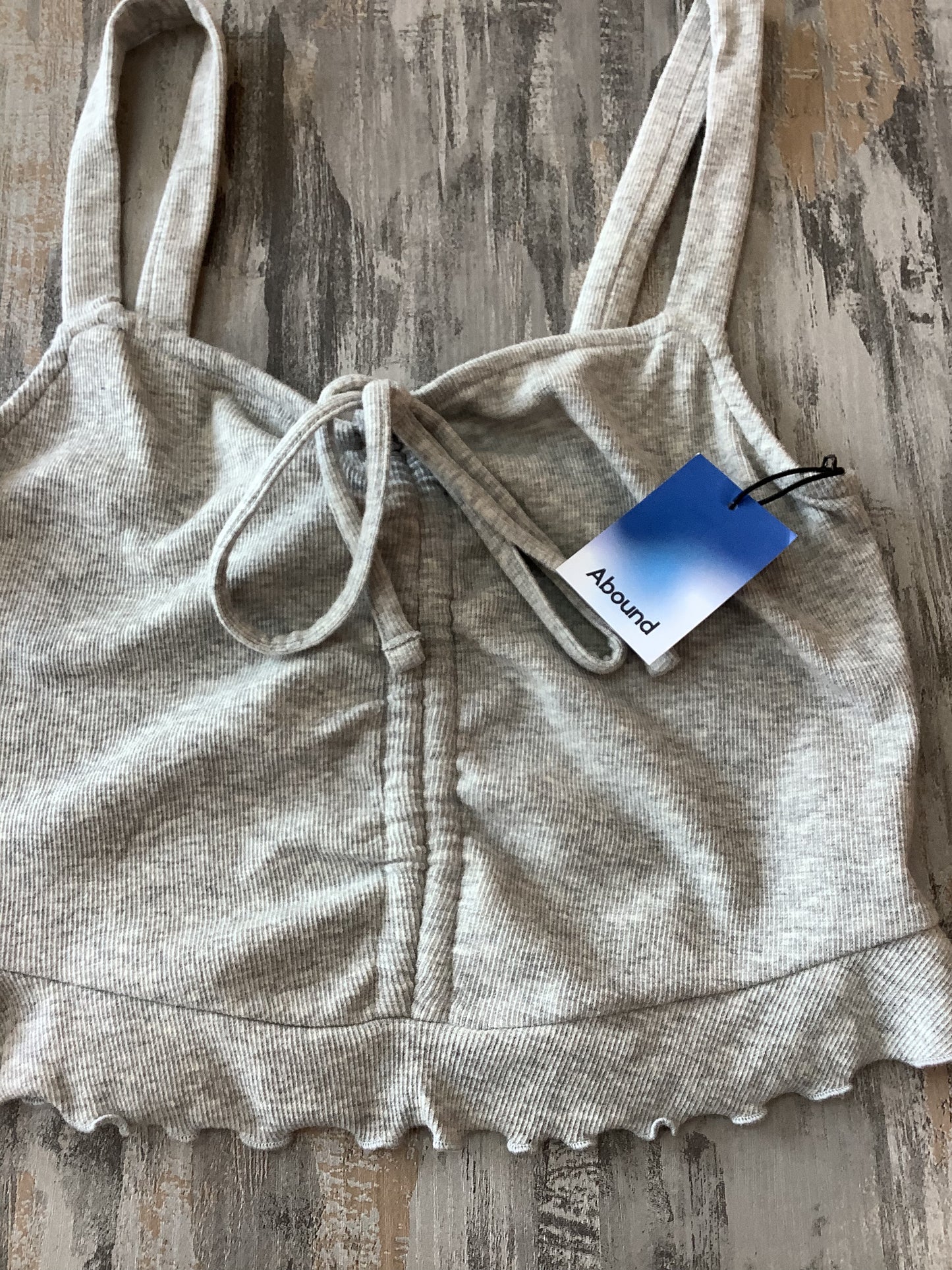 Abound Runched Front Crop Tank Sz Medium