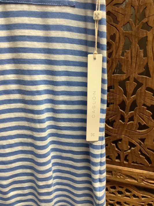 Caslon Striped V-Neck T-Shirt Sz X-Small