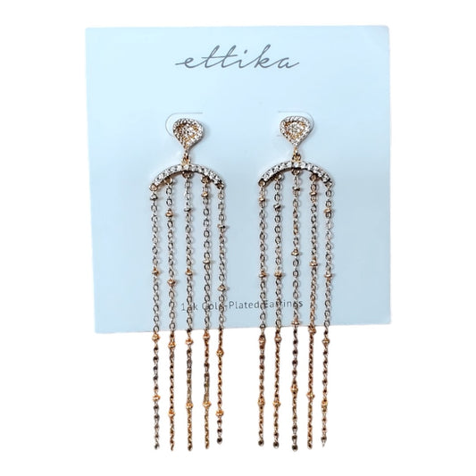 Ettika Chandelier Rhinestone Earrings 18KP