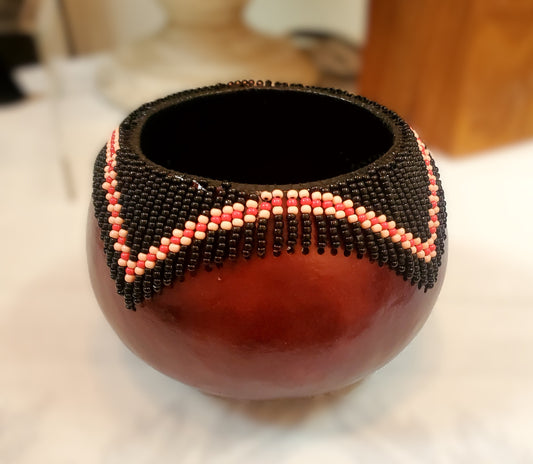 Pink Beaded Shawl Gourd