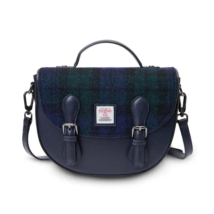 Medium Cobble Satchel Black Watch