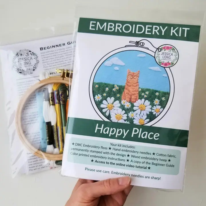 Happy Cat Embroidery