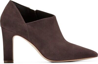Cole Haan Vestry Pointed Toe Bootie in Dark Chocolate Suede Sz 11M