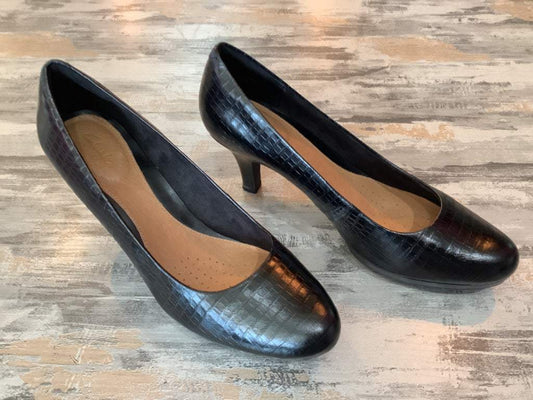 Clarks Artisan Tempt Appeal Black Snake Python Noir Sz 9.5M