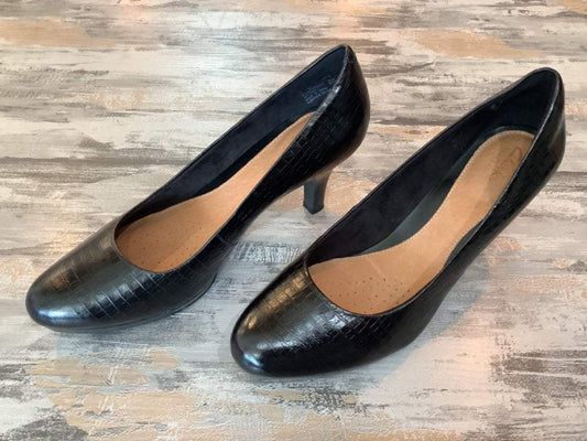 Clarks Artisan Tempt Appeal Black Snake Python Noir Sz 9.5M