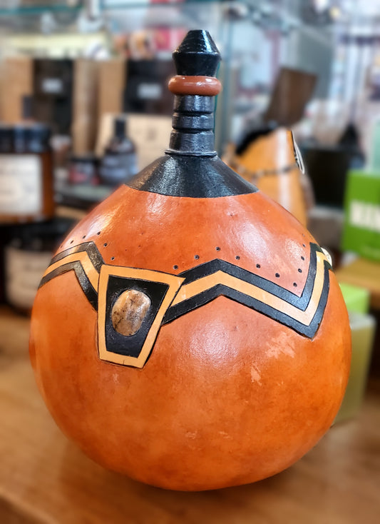 Crazy Horse Granite Gourd with Lid