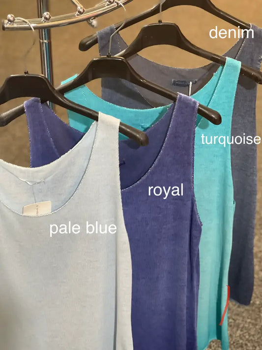 Cozy Tank-Viscose with Metallic Trim