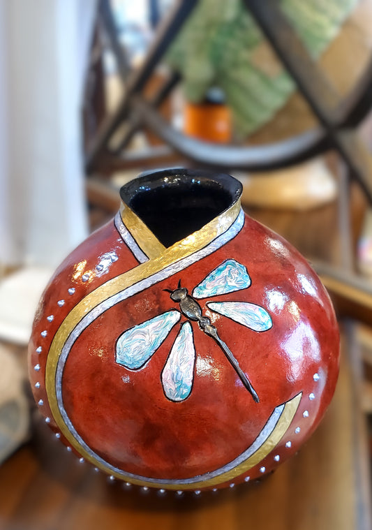 Blue Dragonfly Gourd