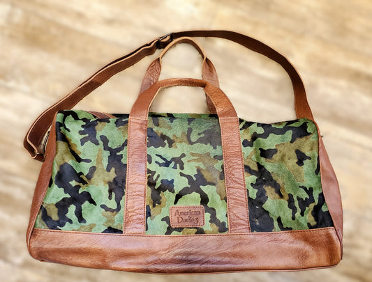 American Darling Hide-on Camo Duffle Bag