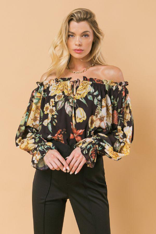 Flying Tomato Woven Floral print Bodysuit