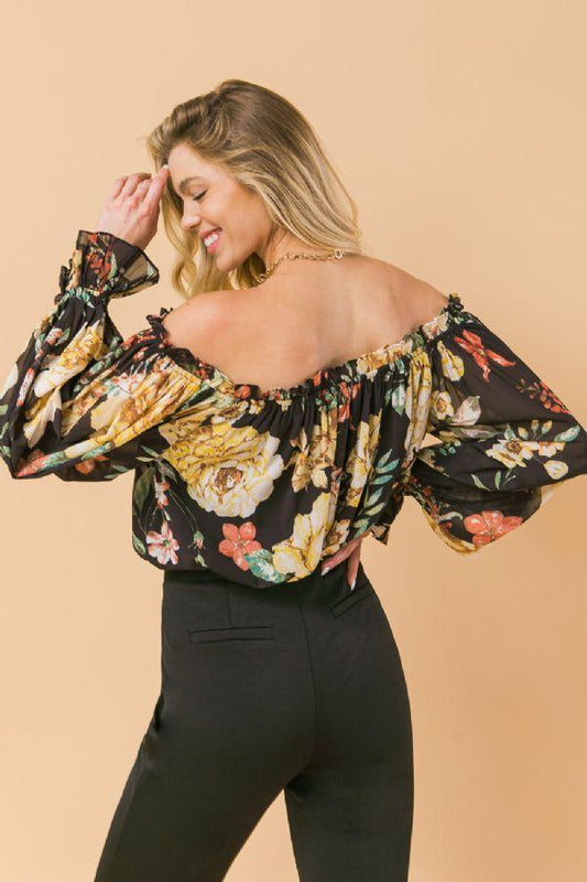 Flying Tomato Woven Floral print Bodysuit