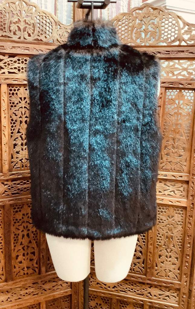 Giacca Faux Fur Reversible Vest Sz Medium