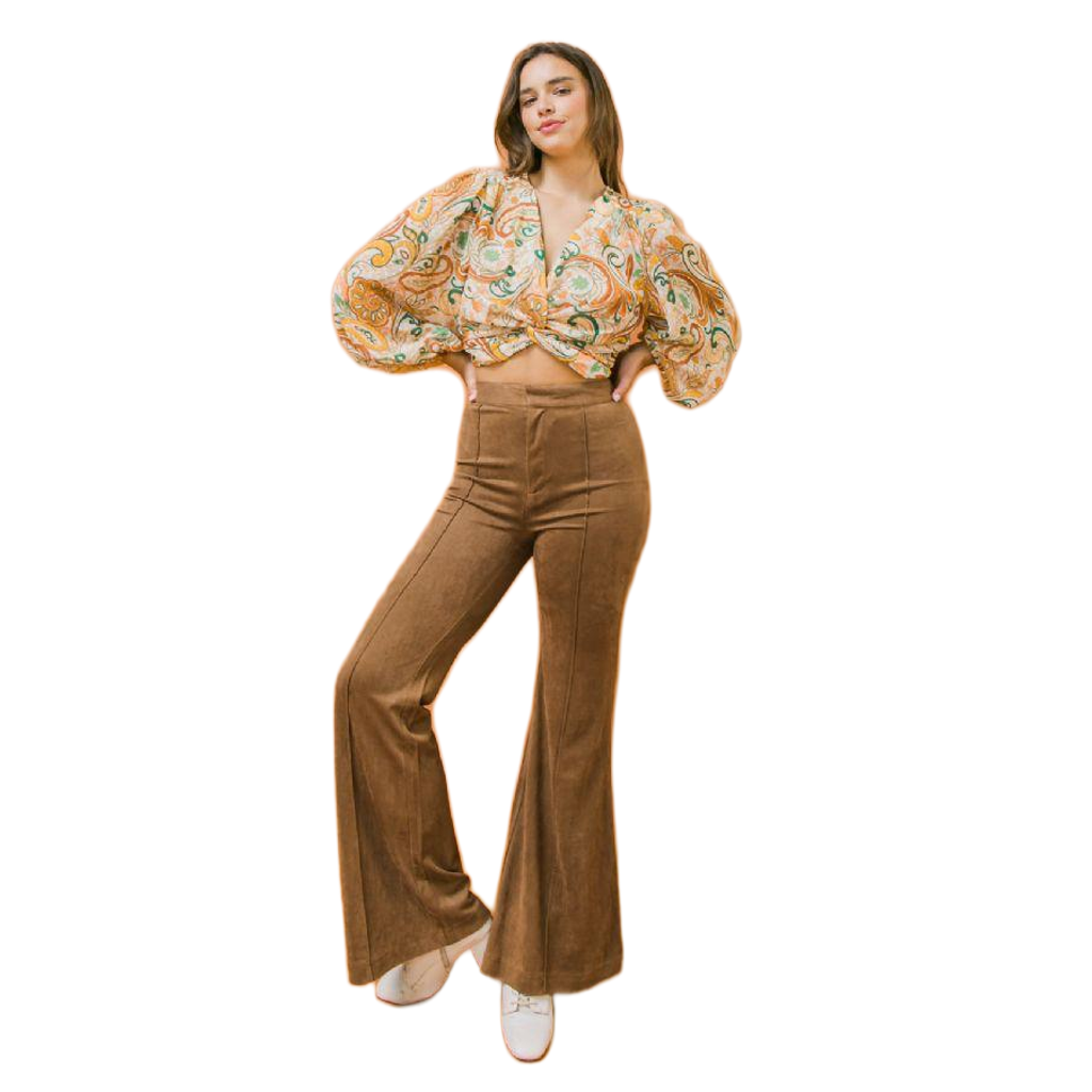 Flying Tomato Faux Suede Pant