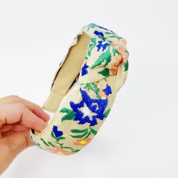 French Floral Headband Asst. Colours