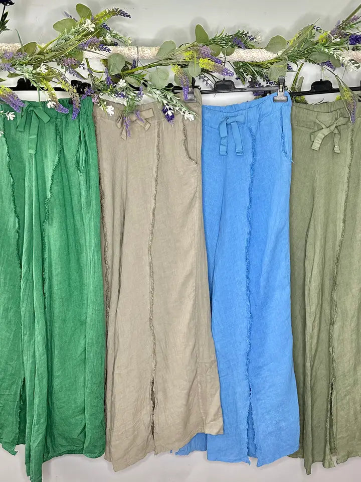 Karamel Collection Linen Palazzo Pants