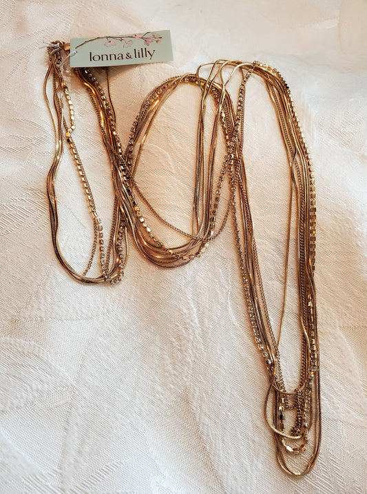 Lonna & Lilly Multi Strand Goldtone Necklace