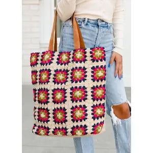 Panache Multicolored Crochet Tote