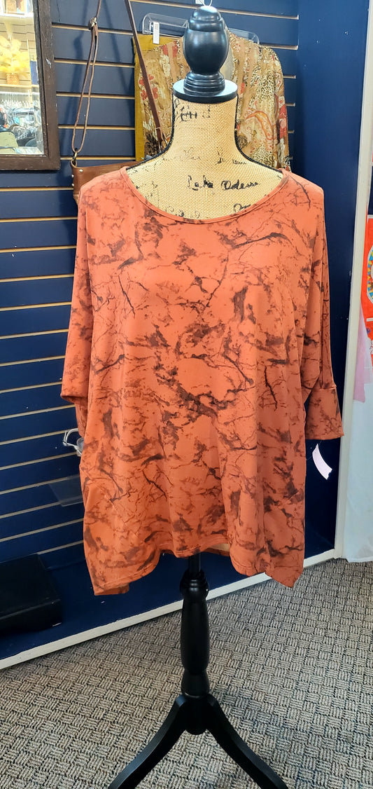 Orange Farms Rustic Tunic Top Sz S/M