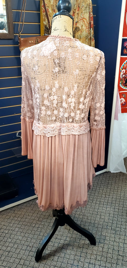 POL Embroidered Lace Shrug Sz Large