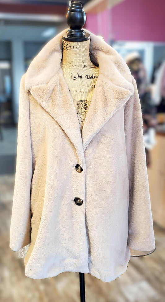 Z Supply Overcoat Faux Sherpa Sz Large