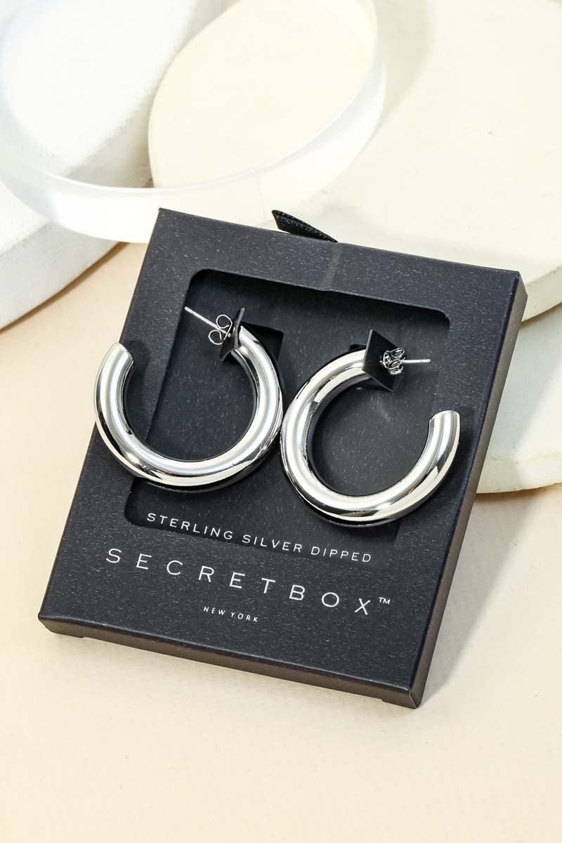 Secret Box 35Mm Hoop Earrings