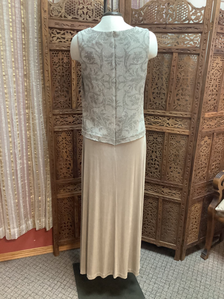 Alex Evenings Formal Full Length Dress W/matching Jacket Sz 10