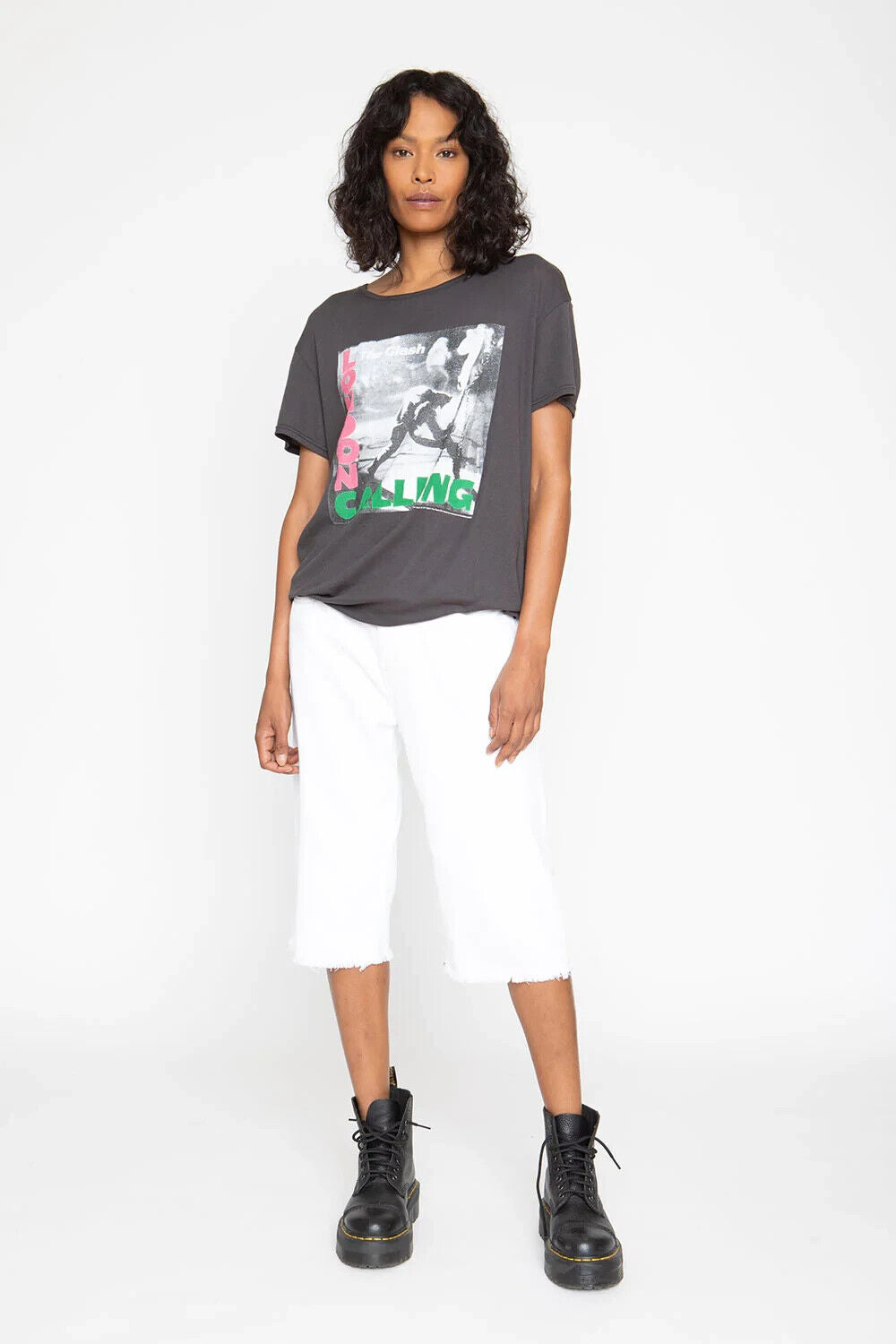 Sandrine Rose Bermuda Dust White Denim Shorts Style #R3020-D113-DSST Size 31