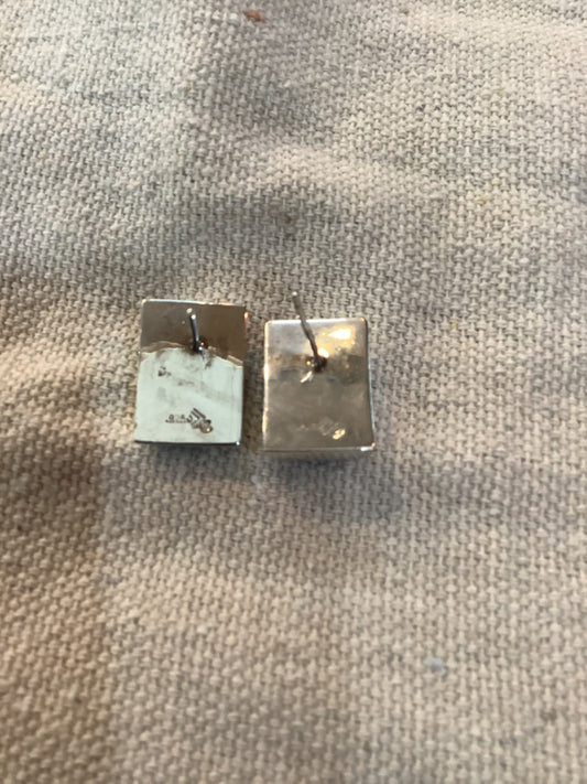 Silpada Red Jasper Domed Post SS Stud Earrings - Retired - PO819