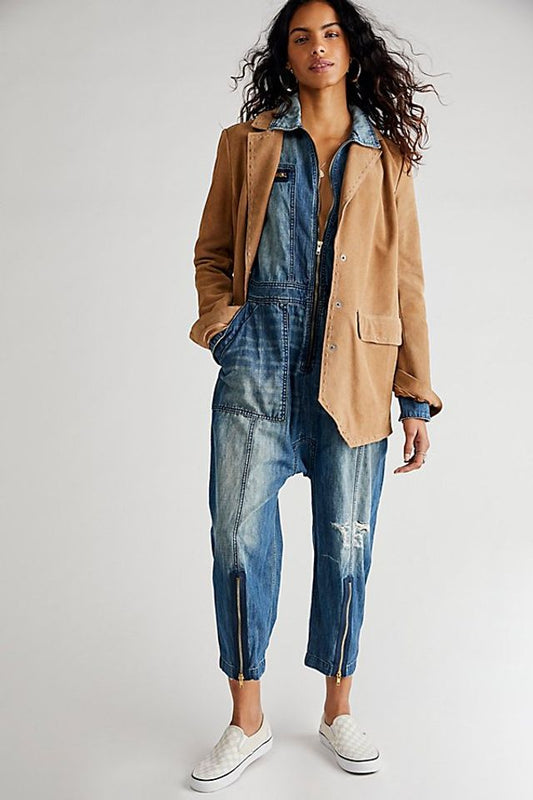 Sandrine Rose by Free People Zip Front Romper Style #R1036-D017 Size Small