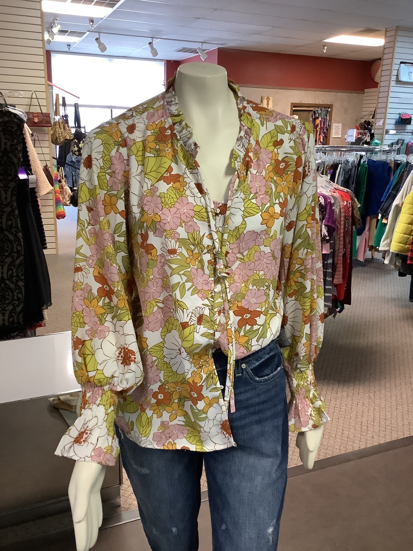 Cakewalk Floral Smocked Blouse